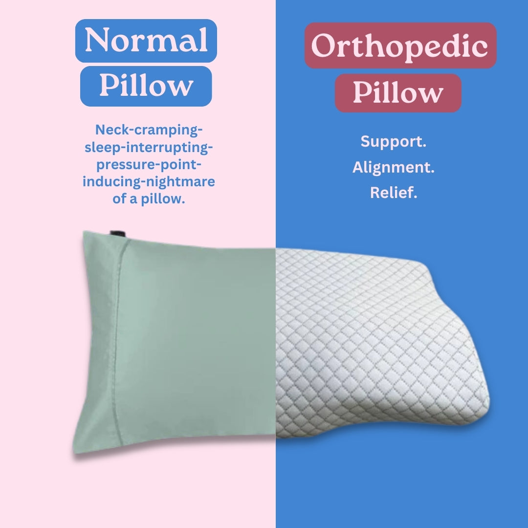 Contoured Orthopedic Pillow for Pain Relief